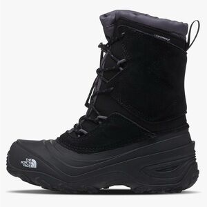 NEW THE NORTH FACE Boys Black Alpenglow V Waterproof Boot Size 12